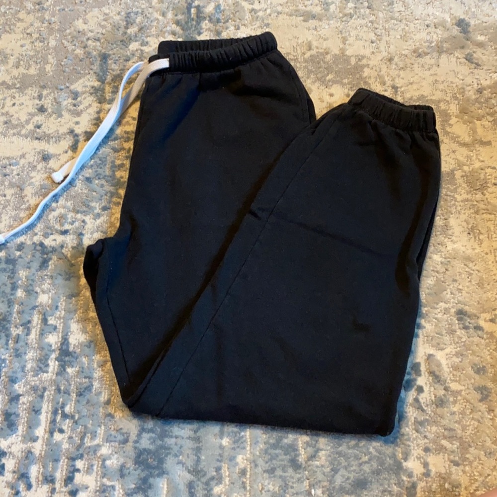 Black garage sweatpants